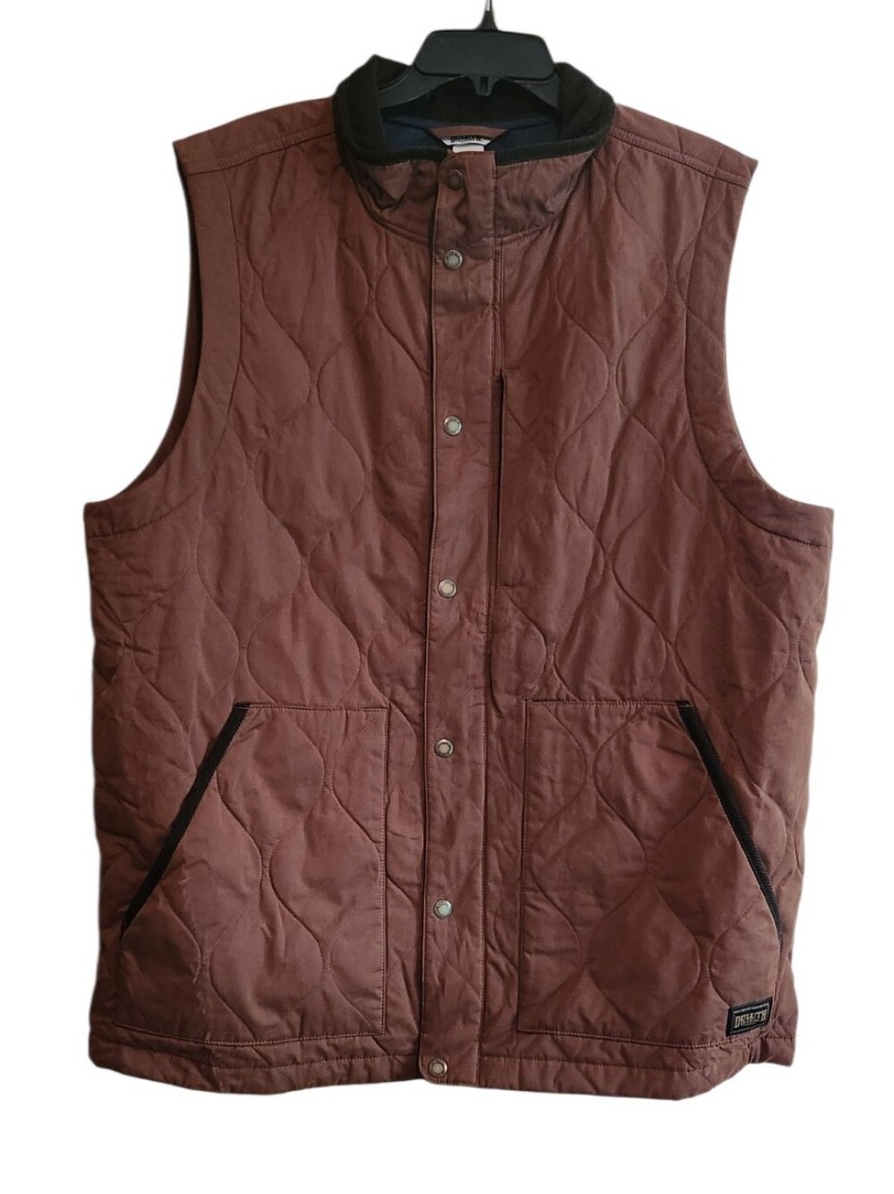 Duluth Trading Co Sutters Mill Quilted Bison Brown Vest